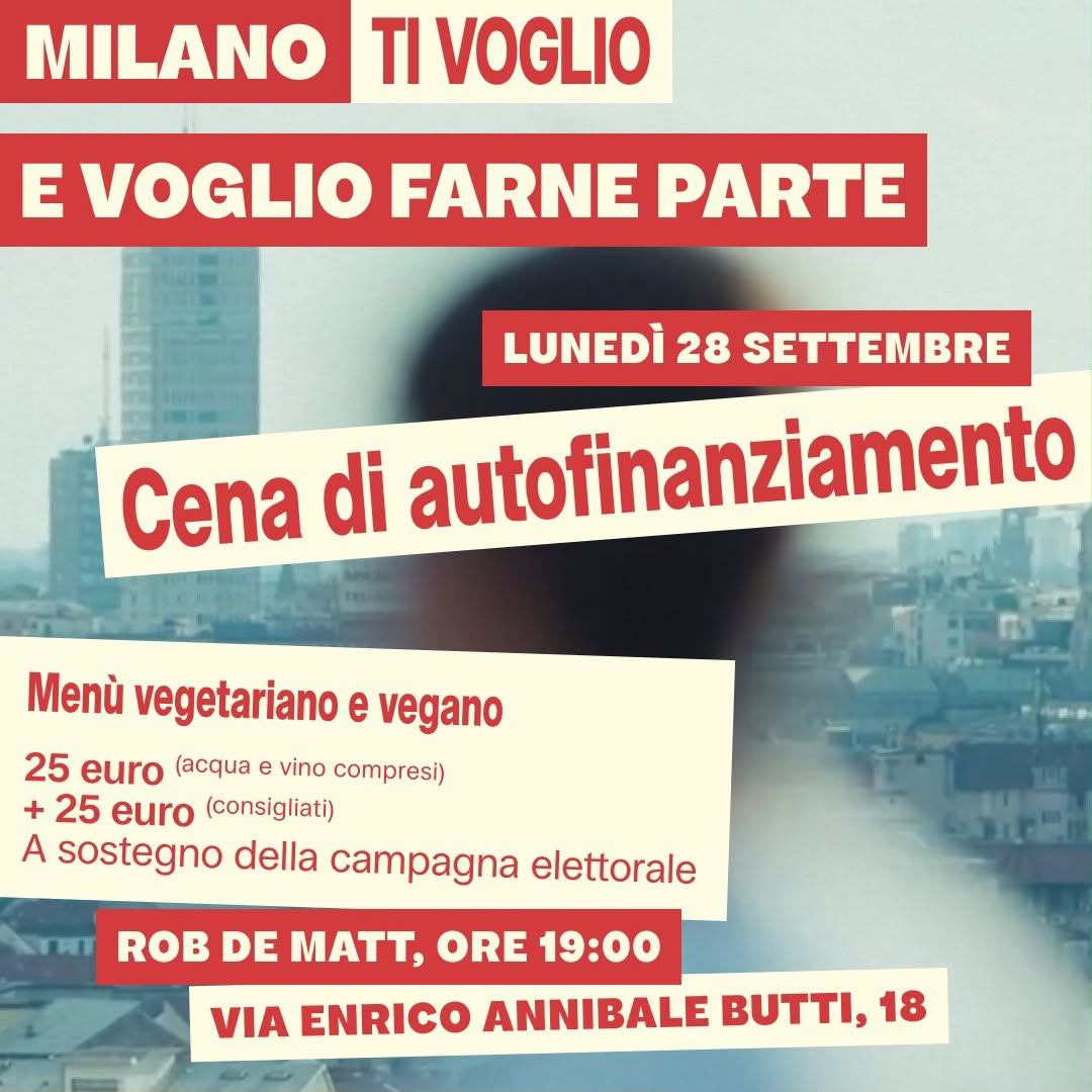 Cena di autofinanziamento a RdM